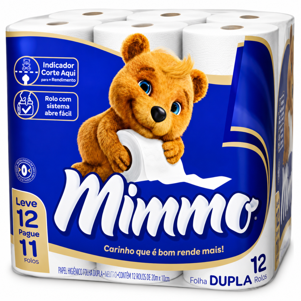 Mimo Papel Higiênico Folha Dupla 12 rolos
