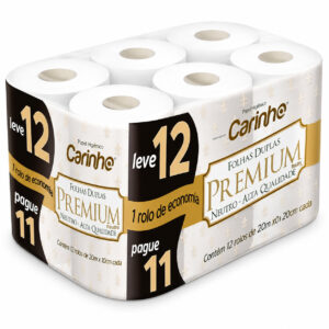 Carinho Premium Papel Higiênico 12 rolos
